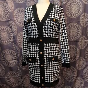 Black & White Houndstooth Dress